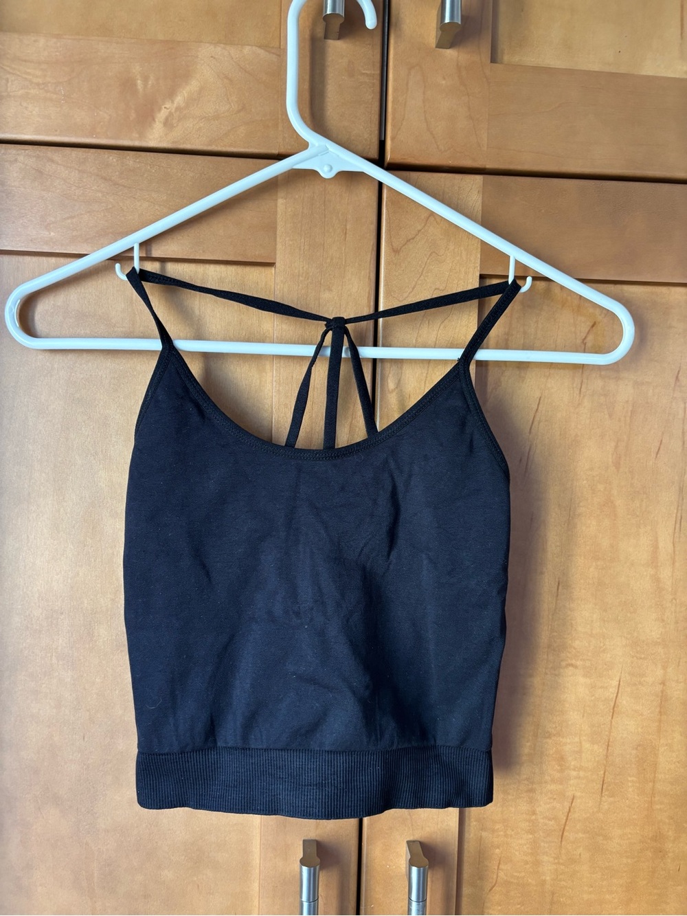 Alala Black Strappy Cropped Tank Top